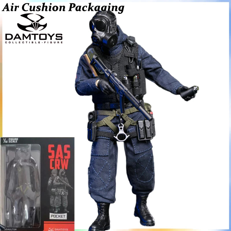 DAMTOYS Genuine 1/12 Pocket Elite Series British SAS Counter Terrorism Group Hong Kong Flying Tigers Action Figures Model Toy