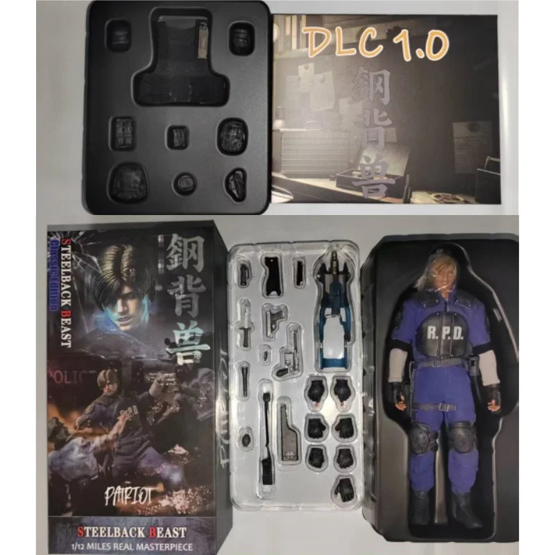 [24-Hour Shipping] Patriot Studio 1/12 Resident Evil Steelback Leon Movable Clothes Doll Soldier Figure Gift Collection