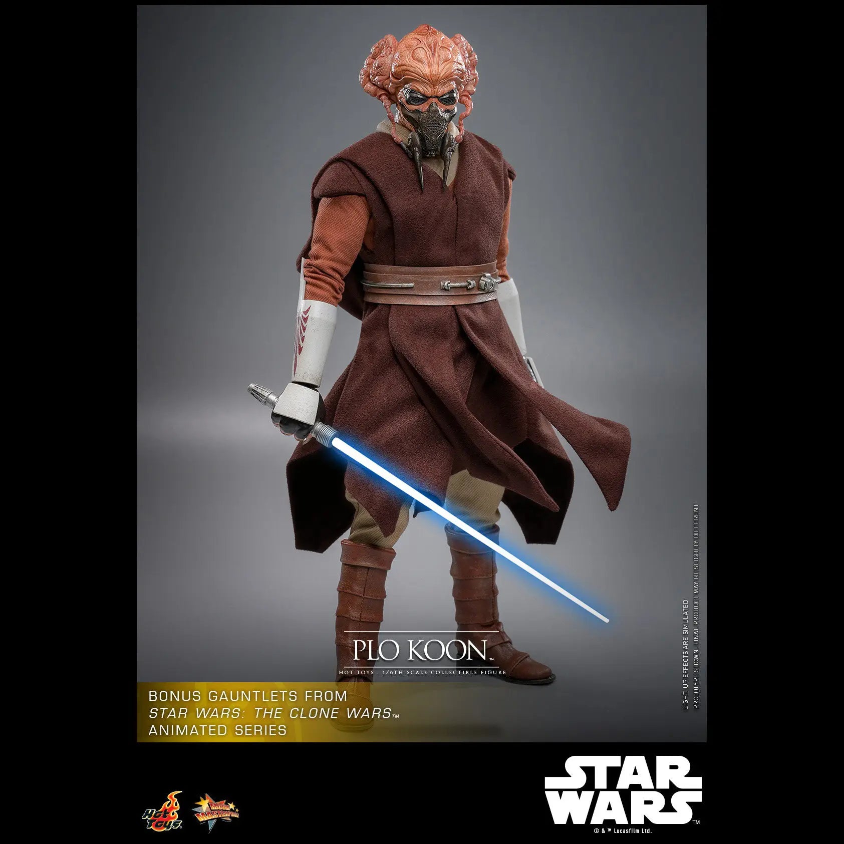 Hot Toys Ht Mms785 1/6 Action Figure Star Wars Clone Wars Plo Koon Collectible Scale Figure For Adult Collection Display