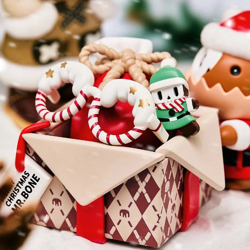 Mr. Bone Christmas Delivery Limited Edition Cute Reindeer Shape Toys Desktop Model Home Ornaments Mystery Room Collection Gifts