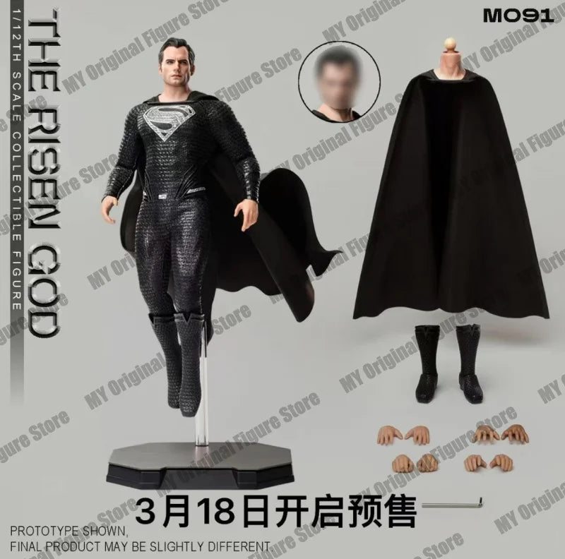 NEW Manipple Stutio The Risen God Black Superman Action Figure M091 DC Zack Snyder'S Justice League Figures 1/12 Super Man Toy