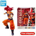 Original Bandai S.H.Figuarts Dragon Ball Super Super Saiyan God Son Goku Articulated Action Figure Collectible With Original Box