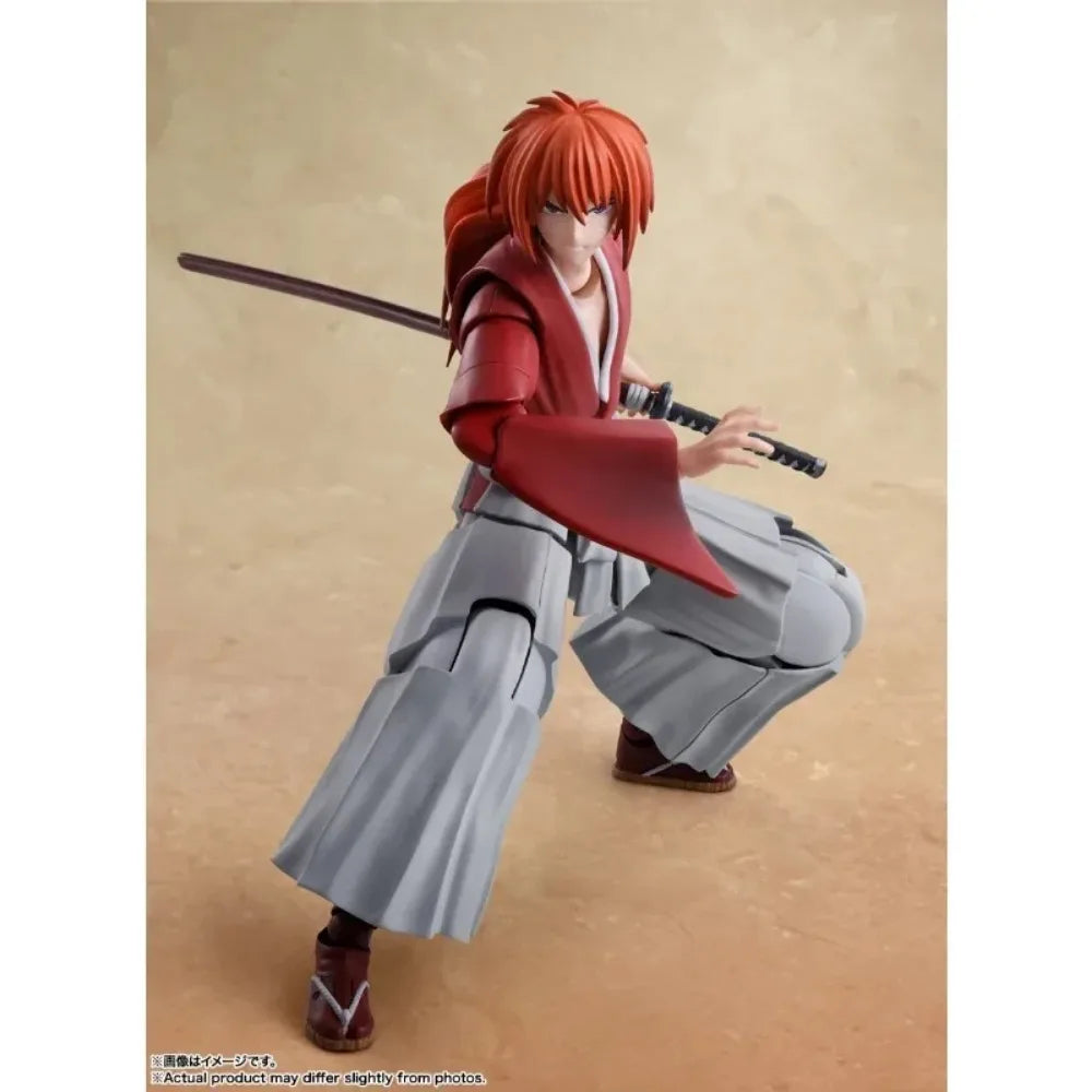 Bandai in Stock Original S.H.Figuarts SHF Rogue Kenshin - Meiji Swordsman Romance Tan Anime HIMURA KENSHIN Action Figures Toys