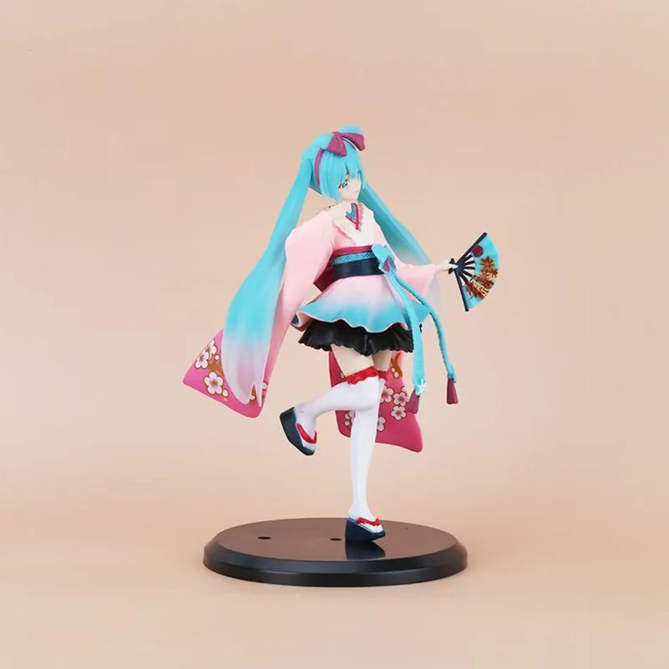 FuRyu TENITOL Tokyo Series Hatsune Miku Kimono Action Figure - Cute Anime Desktop Model Collection Toy Gift