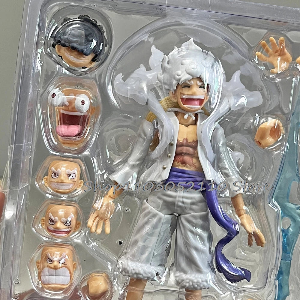 Monkey D. Luffy Figur, White Nika Luffy SHFiguarts Luffy SHF Figur, bewegliche Gelenke, Sammlermodell, Spielzeug, Geburtstagsgeschenk
