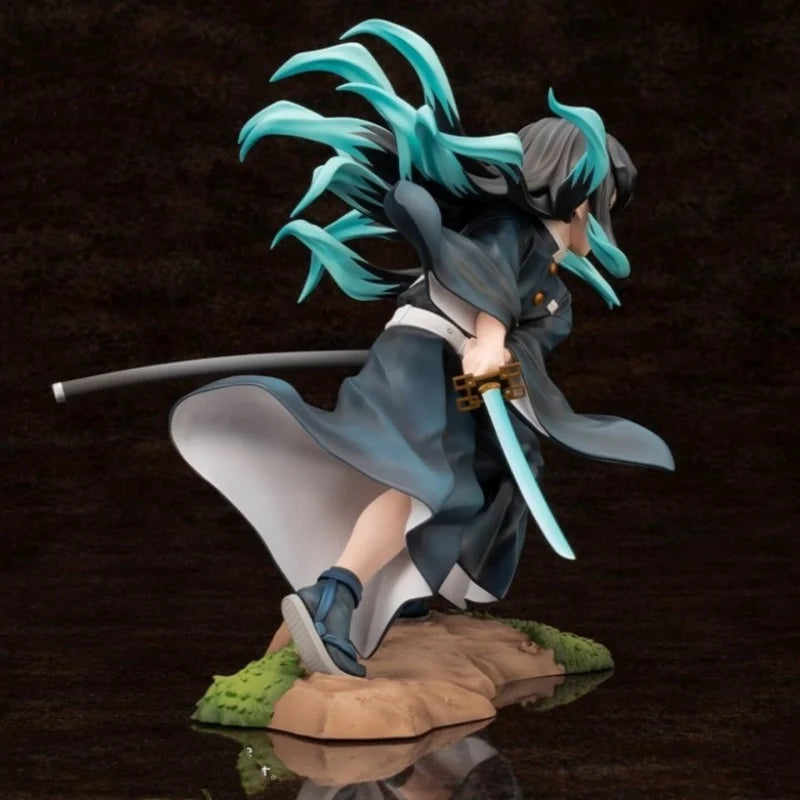 18cm Gk Demon Slayer: Kimetsu No Yaiba Muichiro Tokito Battle Form Articulated Pvc Action Figure Model Desktop Ornament Toy Gift