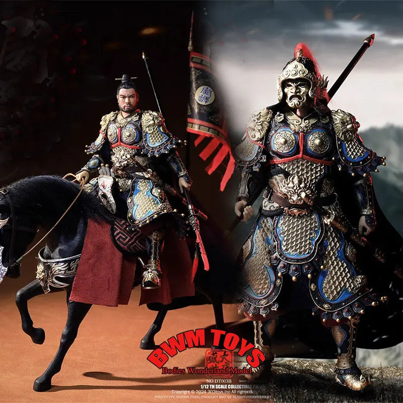 In Stock 303TOYS DT003 1/12 Scale Male Soldier Weichi Jingde Armor Ver. Tang Dynasty General 6'' Action Figure Doll Collection