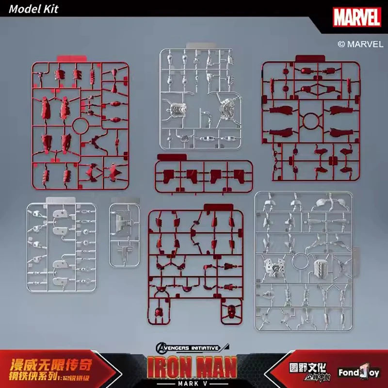 Iron Man Models Kit Mecha MARK V Fondjoy 1/12 The Infinity Saga MK5 Collectibles Joints Are Mobile Marvel Assembly Toy Kids Gift