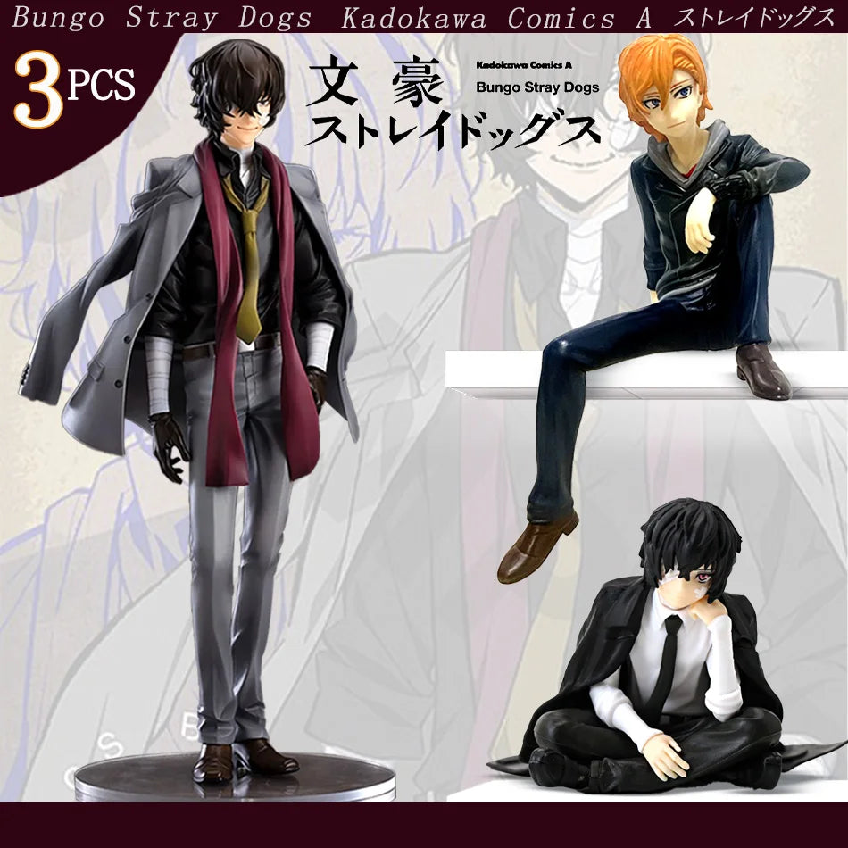 Anime Bungo Stray Dogs Nakahara Chuya Figur Dazai Osamu Actionfiguren Noodles Press Modell PVC Sammlerspielzeug Geburtstagsgeschenke