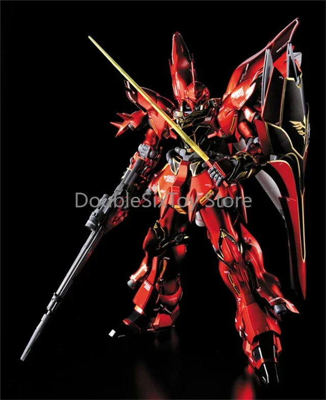 Anime Mobile Suit Gundam Unicorn BANDAI Original MG 1/100 MSN-06S Sinanju Ver.Ka Electroplated color Gunpla Assembly Model Toys