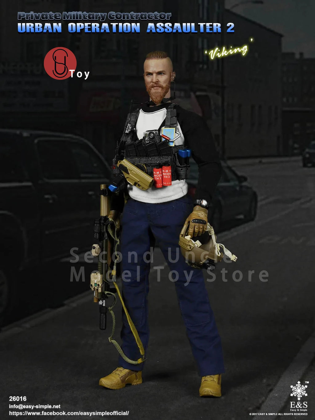Easy&Simple ES 26016 1/6 PMC Urban Operation Assaulter 2 Viking Private Military Contractor Male Soldier Action Figure Model Toy
