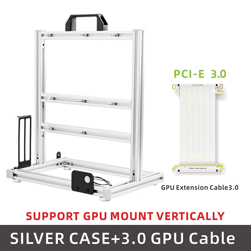 METALFISH BlockCase Aluminium Open Frame Case unterstützt ATX/M-ATX Mainboard GPU Mount Horizontal 240 Wasserkühler Gaming Cabinet