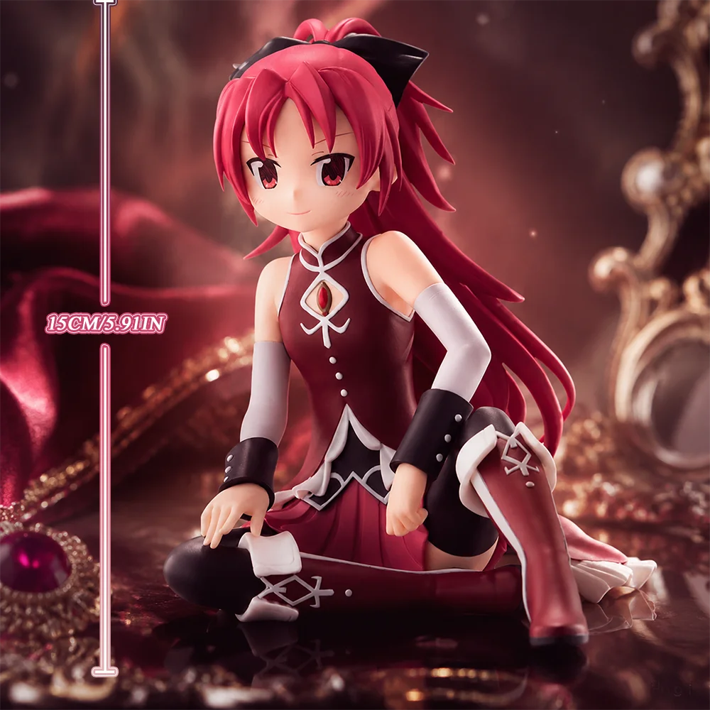 1pc 15cm/5.91in Anime Red Hair Girl Figure Sitting Pose PVC Statue Collectible Model Desktop Ornament Car Decoration Toys Gifts.