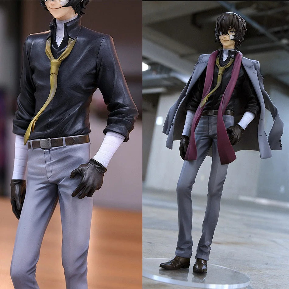 24 cm große japanische Anime-Figur Dazai Osamu aus Bungo Stray Dogs, Actionfigur aus PVC, Sammlerstück, Zubehör, Geburtstagsgeschenk