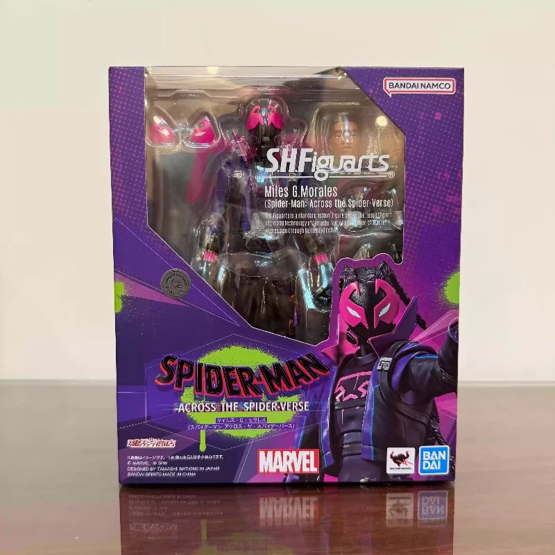 Bandai Original S.H.Figuarts Miles G.Morales 160mm Action Figure Toys for Boys Girls Kids Gift  Collectible Model Ornaments