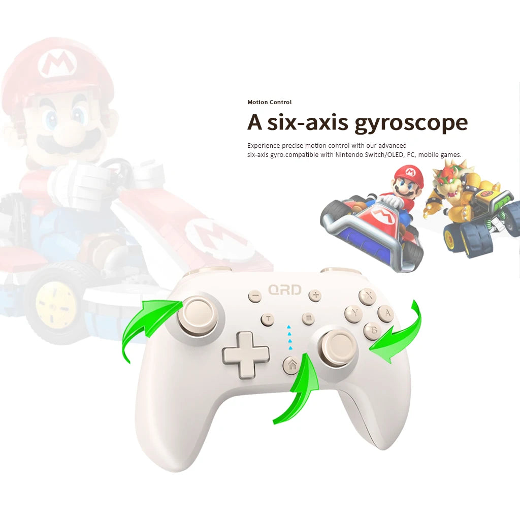 New QRD Junior E5 Wireless Gamepad for Switch 2 Switch/OLED/Lite/Android/iOS/PC Mini Bluetooth Controller Candy Color かわいい