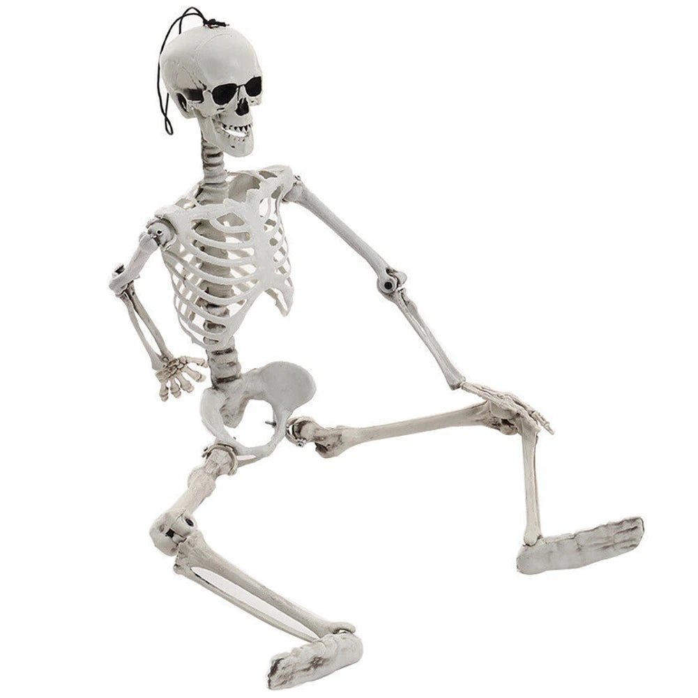 Full Life Size Human Skeleton Halloween Prop 90CM Haunted House Hanging Props Halloween Movable Skeleton Halloween Ornament Toys