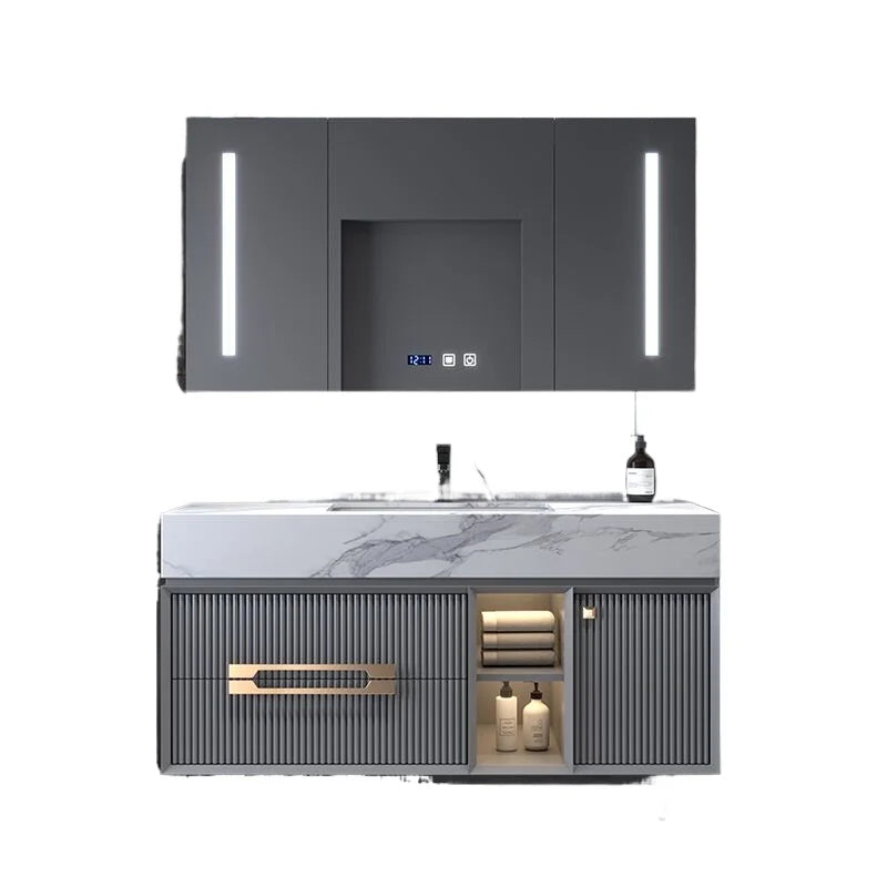 Hot Sale Best Quality Bathroom Double Sink rock stone  Vanity Luxury Bathroom Cabinet