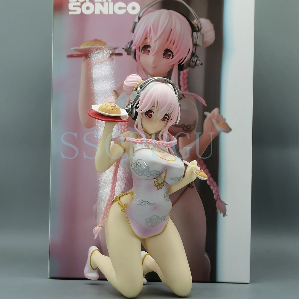Emontoys Sonicomi SUPER SONICO Figur Cheongsam 1/7 Anime Girl PVC Actionfigur Spielzeug SONICO Statue Spielsammlung Modellpuppe