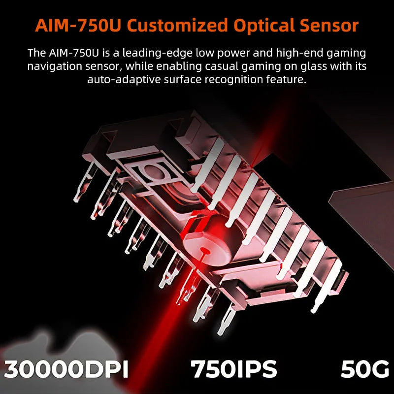 Dareu A980ProMax 8Khz Wireless Wired Mouse Tri-Mode AIM-750 30000 DPI Rechargeable TFT Display for PC Laptop Gamer