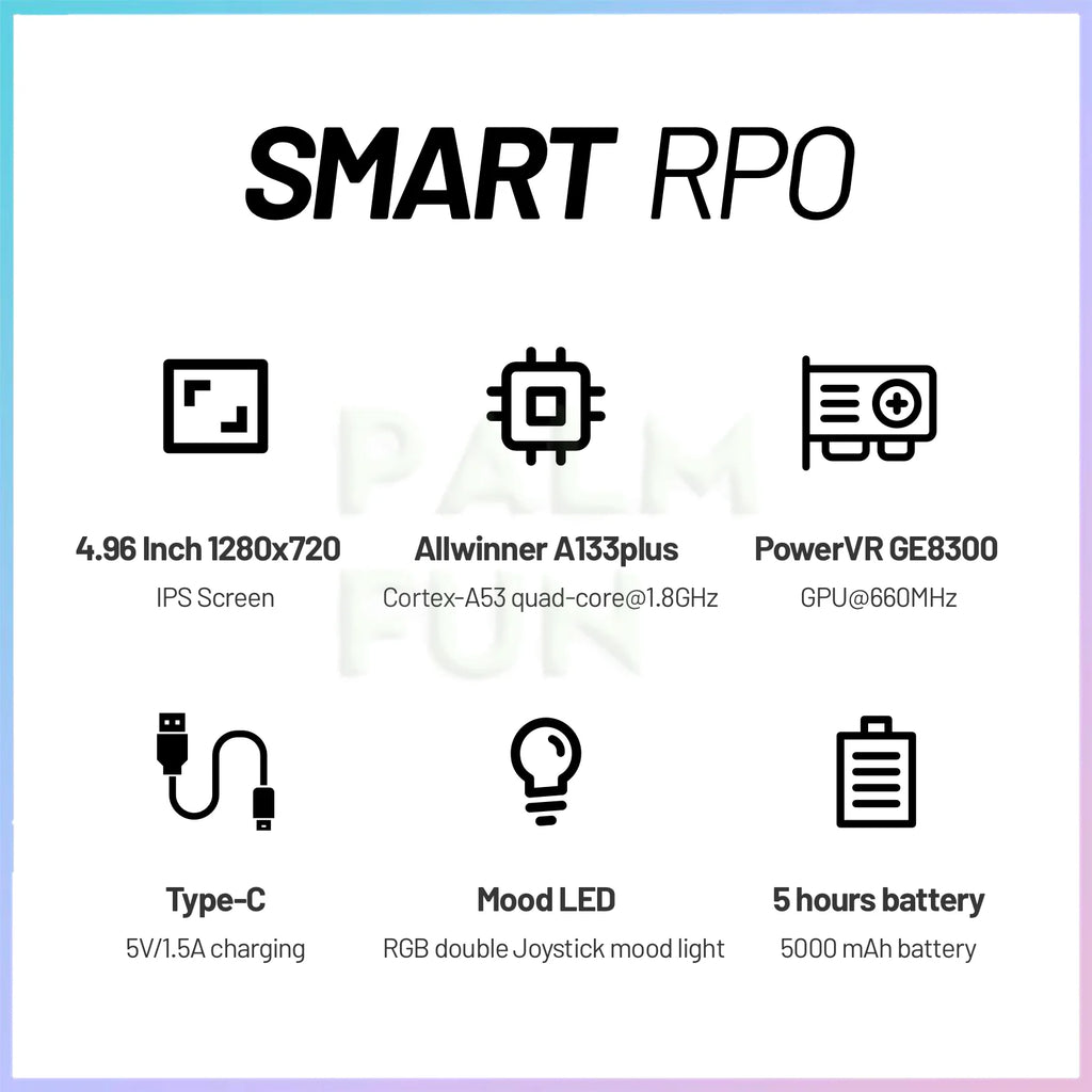 Trimui Smart Pro Portable Retro Arcade Game Console 4.96inch IPS Handheld Game Console Type-C LINUX HD Screen Smart Video Player