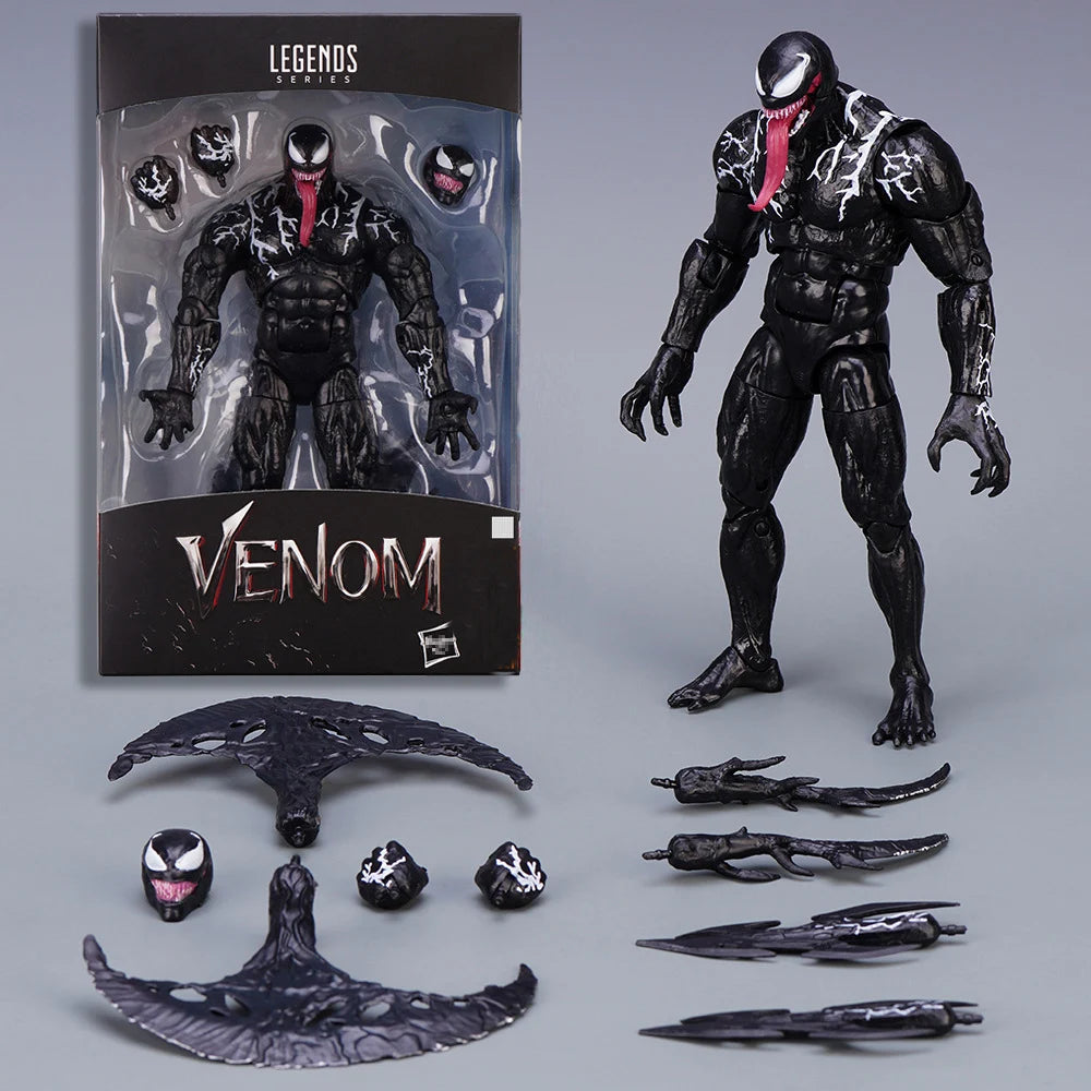 Venom AMAZING YAMAGUCHI Accessory Pack Wings Action Figure Joint Movable Change Face Statue Model Collectible kids for Toy Gift