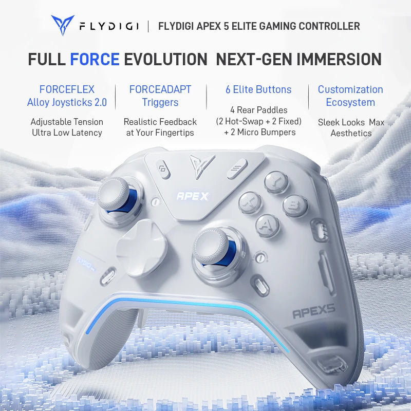 Official Global Version Flydigi APEX 5 Elite Gamepad With Charger Dock Bluetooth Gaming Controller For PC/Switch/Mobile/TV