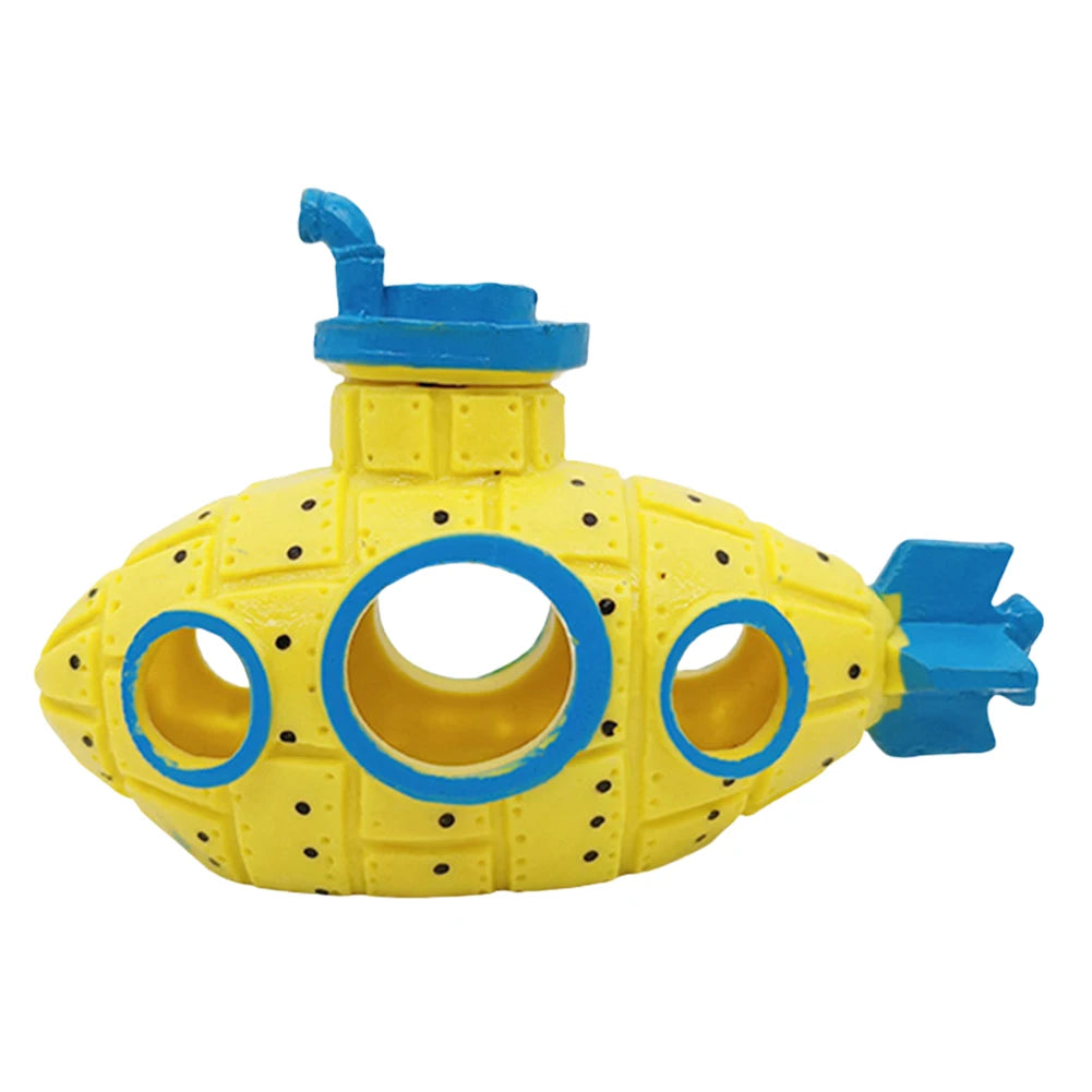 Aquarium Submarine Ornament Submarine Wreck Decoration Fish Tank Landscaping Decoration for Themed Aquarium Landscaping