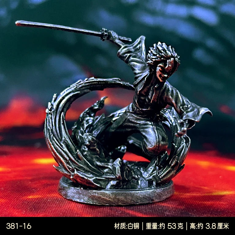 1pc Anime Slayer Gk Soldier Models Copper Vintage Style Miniatures Ornament for Decoration Collection Crafts