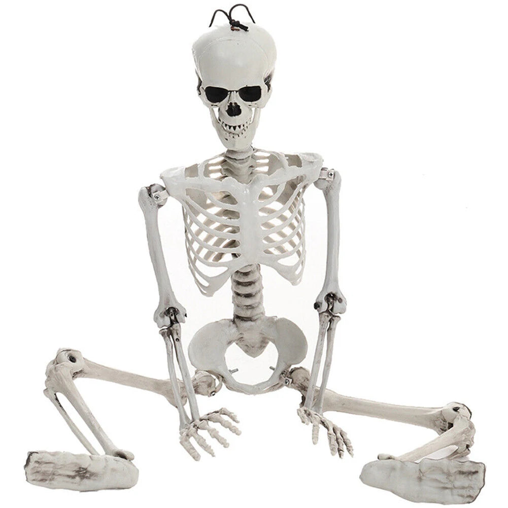 Halloween Skeleton Decors Full Body Faux Human Skeleton Decoration 90CM Props Festival Decorations White Skull Frame