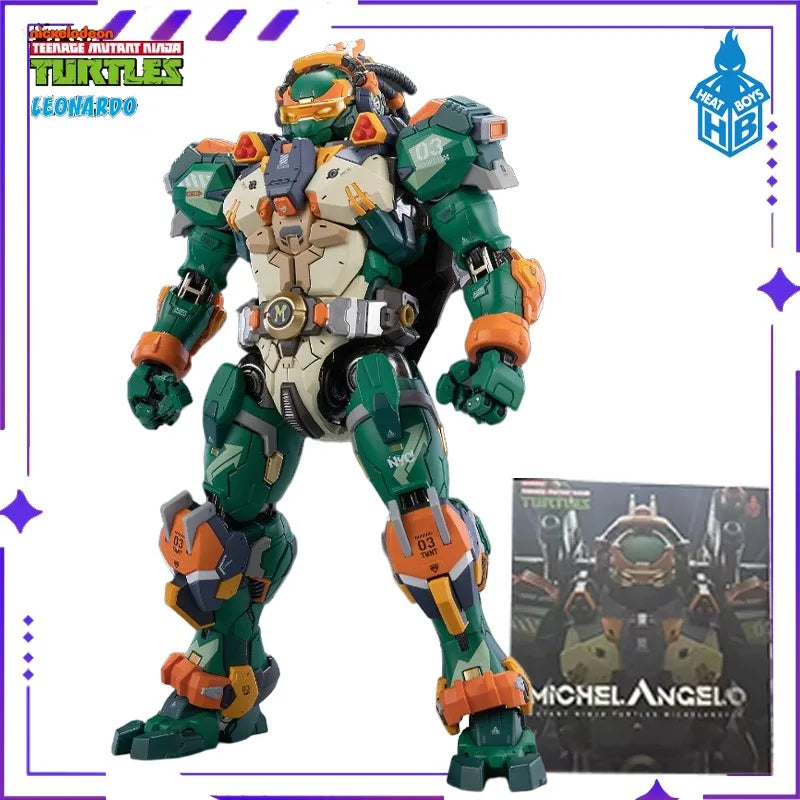 HeatBoys Anime Original Authentic Mecha Ninja Turtle Donatello Alloy Finished Product Super Movable Mecha Model Toy in Stock