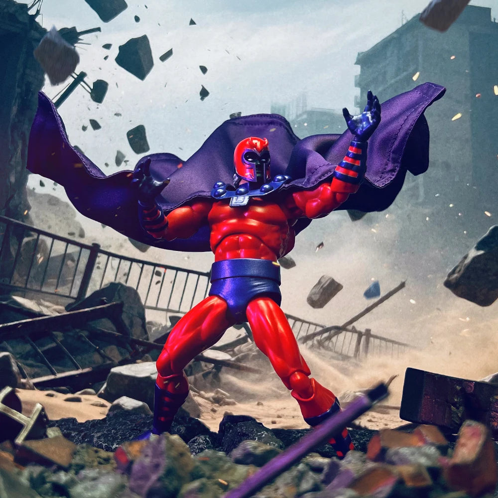 【Only Cloak】mafex 1/12 Scale Comic Version Magneto Purple/Red Cloth Cloak Cape Shawl Model for 6 inch Action FIgure Toys