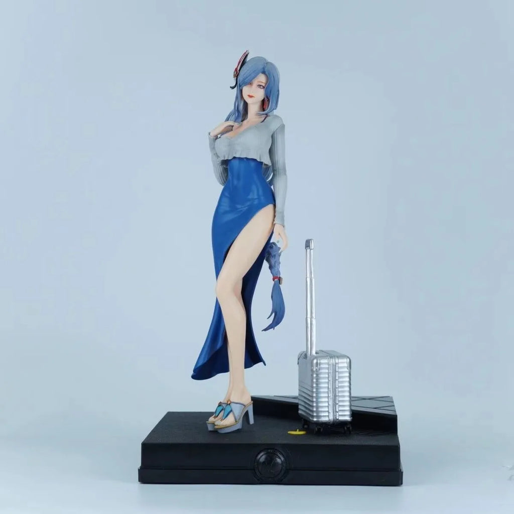 48cm Genshin Impact Shenhe GK Crane Fairy Statue Elegant Adeptus Figure Anime Collectible Desktop Model Birthday Christmas Gift