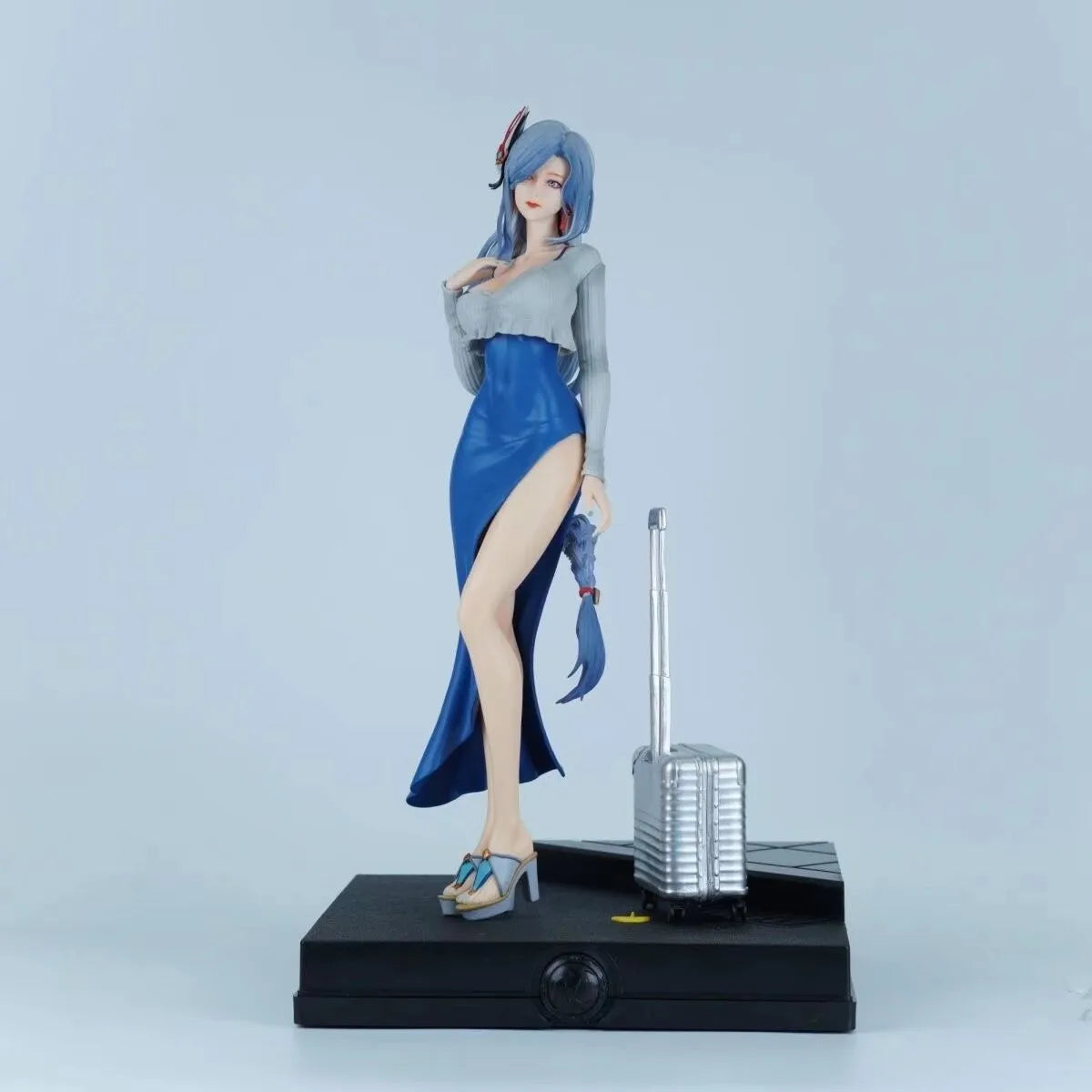 48cm Genshin Impact Shenhe GK Crane Fairy Statue Elegant Adeptus Figure Anime Collectible Desktop Model Birthday Christmas Gift