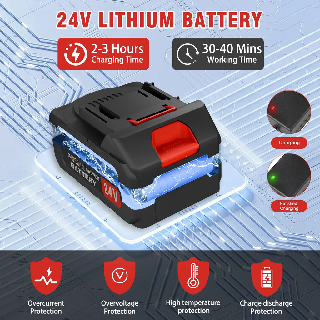 21 V Akku-Unkrautstecher, elektrischer Rasentrimmer, 3-in-1-Bürste mit Rädern, 24 V Lithium-Ionen-Kantenschneider und Trimmer für Rasen und Garten