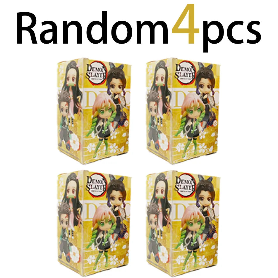 Hot Demon Slayer Blind Box Figure Plum Rain Series Kochou Shinobu Tomioka Giyuu Kanroji Mitsuri 1-8PCS Blind Box Figure Toy Gift