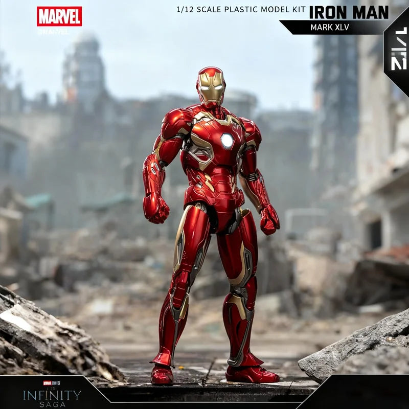 Fondjoy Iron Man MK45 & MK46 Action Figure 1/12 Scale Articulated Assemble Model Collectible Toy Decoration Perfect Gift for Boy
