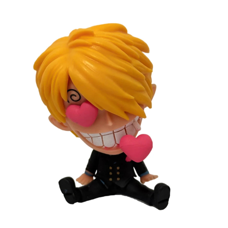 Anime One Piece Figure 17 Styles Zoro Luffy Sanji Ace Robin Nami Frank Usopp Brook Chopper PVC Decoration Figural Model Toy Gift