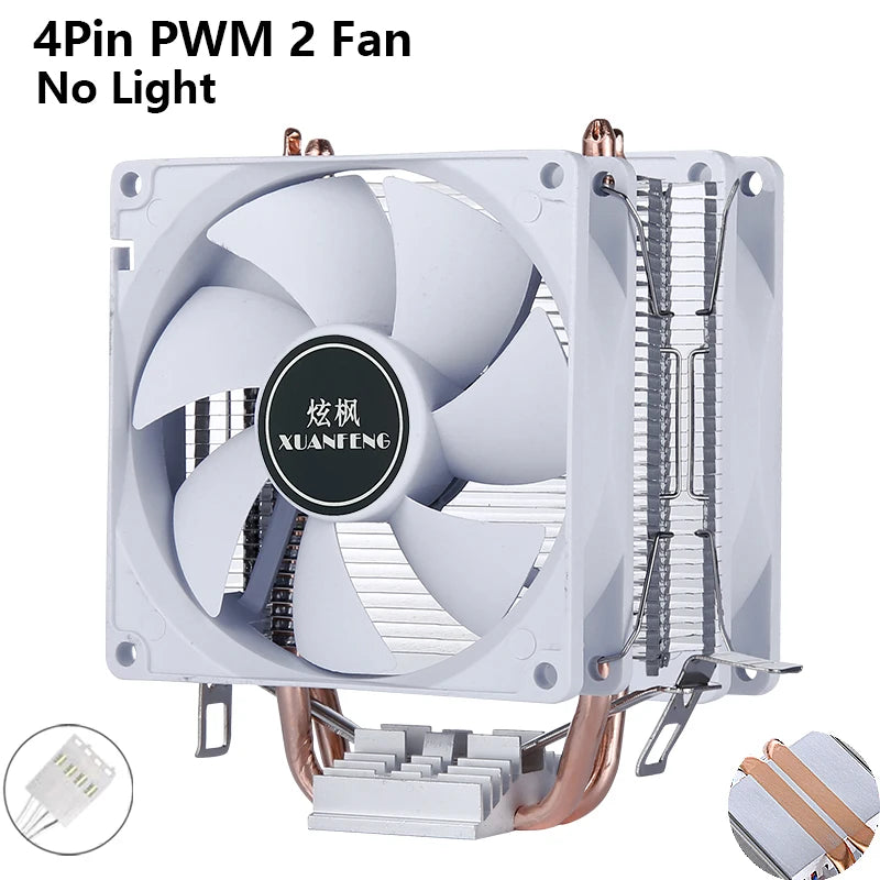 XUANFENG CPU Cooler Fan Computer x79 x99 Processor 2/4/6 Heat pipe 4pin/PWM Compatible LGA2011-3 2066 115x 1200 1700 AMD AM4 AM5