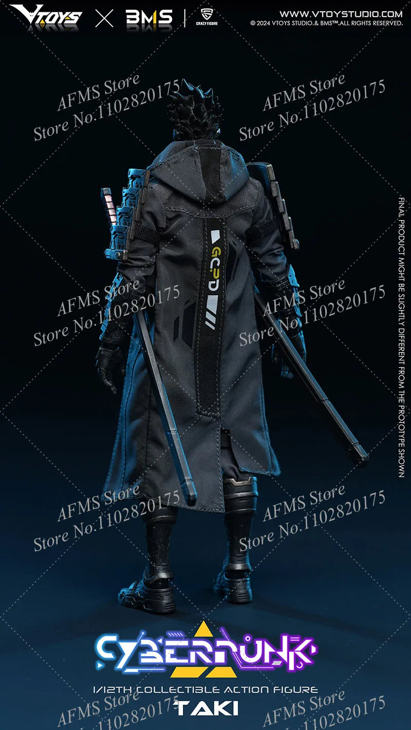 VTOYS VSD010 1/12 Scale Collectible Figure Cyberpunk Samurai Taki Warrior Fighter Full Set 6Inch Men Soldier Action Figure Model