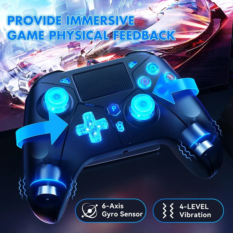Wired Controller for PS5/PS4/Pro PC Console Remote Control Handle Gamepad Turbo Dual Vibration 2m Cable No Delay Instant Connect