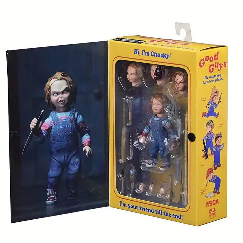 Neca Chucky Good Guys Action Figure He Wants You Be A Best Friend Child's Play Chucky Figure Toys Doll Christmas Gift 12cm