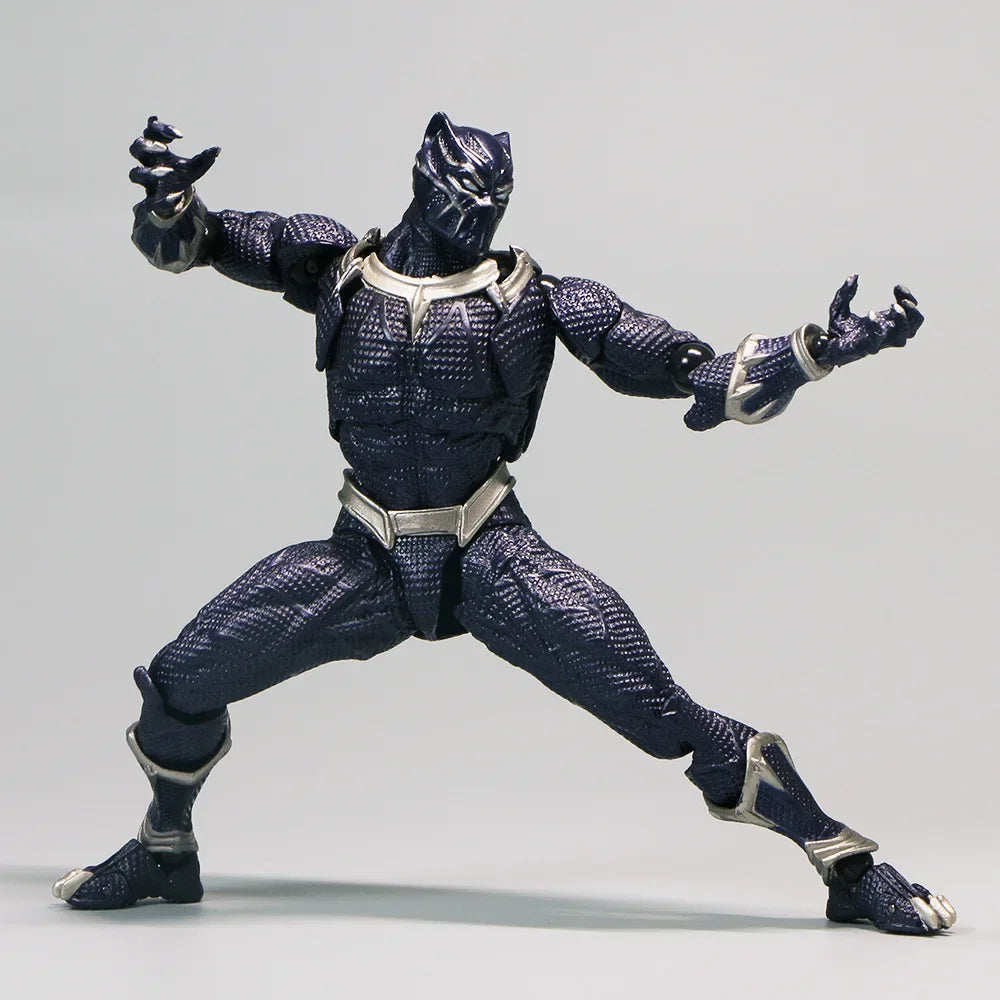 16cm Anime Marvel The Avengers SHF Action Figures Black Panther Multi Joint Mobility Model Doll Figurines Kids Toys Fans Gifts