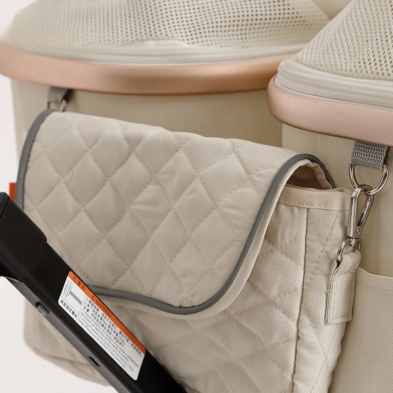 Doppelsitz-Kinderwagen, faltbar, für zwei kleine Hunde, abnehmbarer Katzenkinderwagen, unabhängiges Fahrzeug mit Doppelkorb, wiegt 16 kg