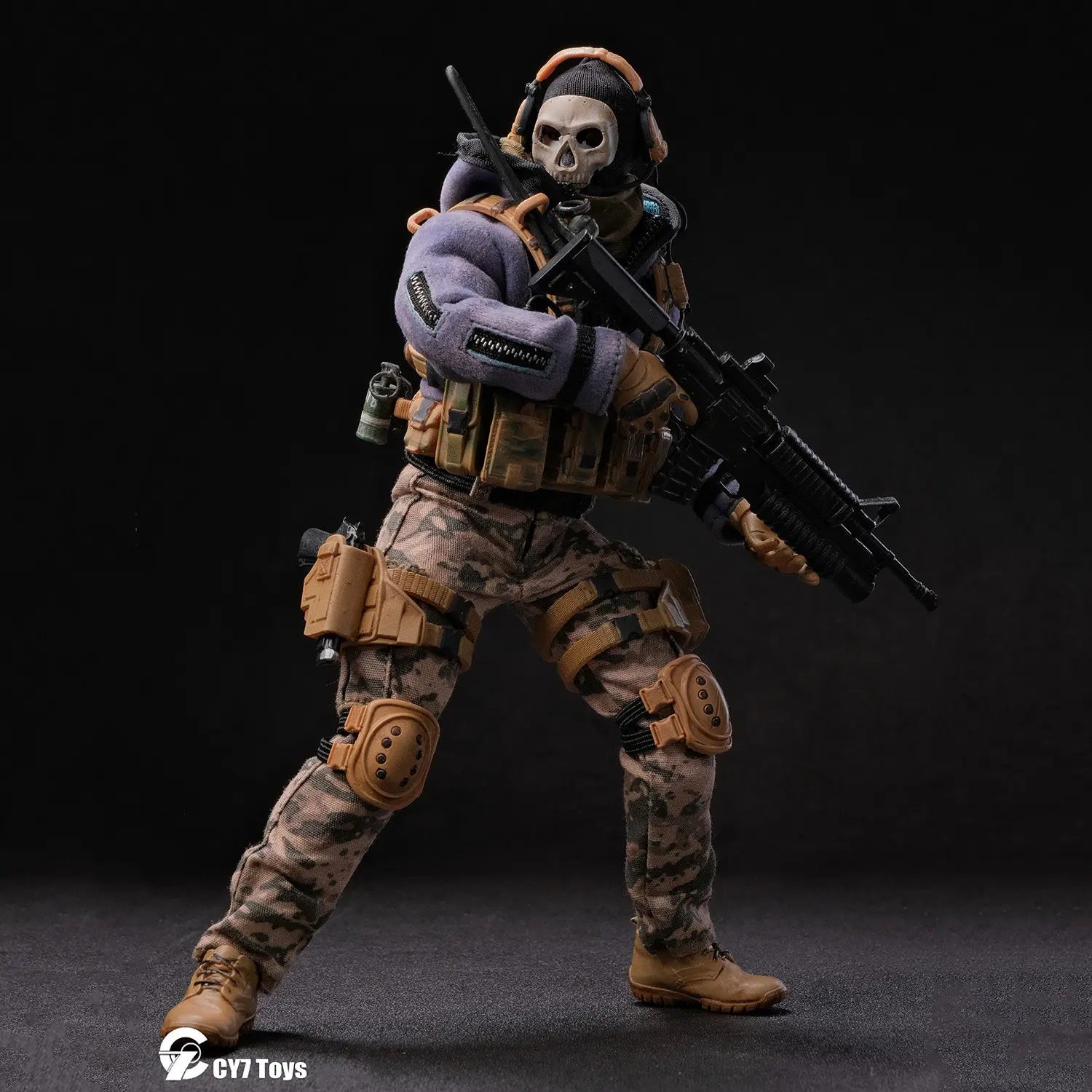 CY7 TOYS 1/12 Action Figure Ghost Warrior Tactical Infantry Anime Figurine Joint Movable Model Toy Decorative Ornaments Gifts