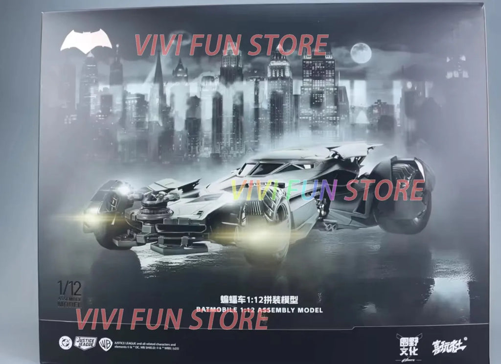 In Stock Xiwanshe BATMOBILE 1/12 ASSEMBLY MODEL Movable Model Toys Batman With LED Bat car