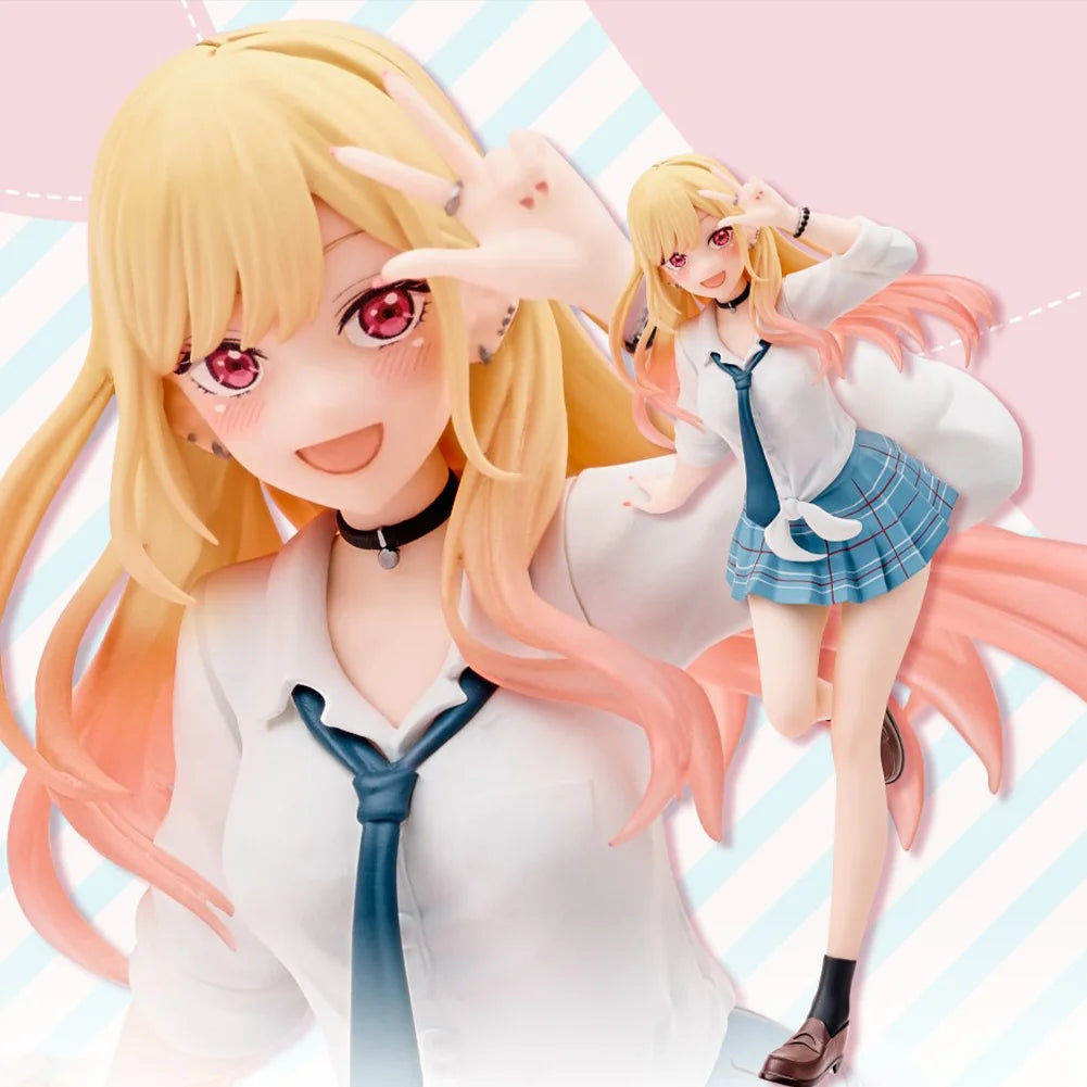 Anime Kitagawa Marin Figur Kitagawa Marin Actionfigur JK Schuluniform Mädchen Figur Statue Sammlung Modell Spielzeugpuppe Geschenke