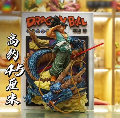 Amime Dragon Ball Z Gk 3D Comic Books Son Goku Riding Shenron Figurine PVC Action Figure Model Statue Collection Toy Gift
