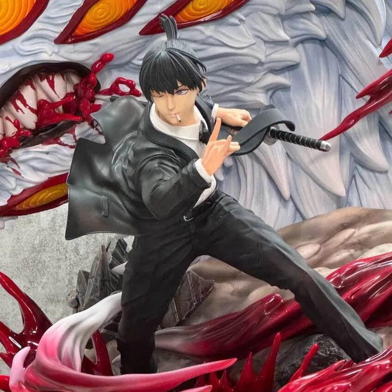 Niren Studio Chainsaw Man Hayakawa Aki With LED 1/6 Resin Statue 61cm Anime Model Action Figure Figma Figurine Collectible Toy