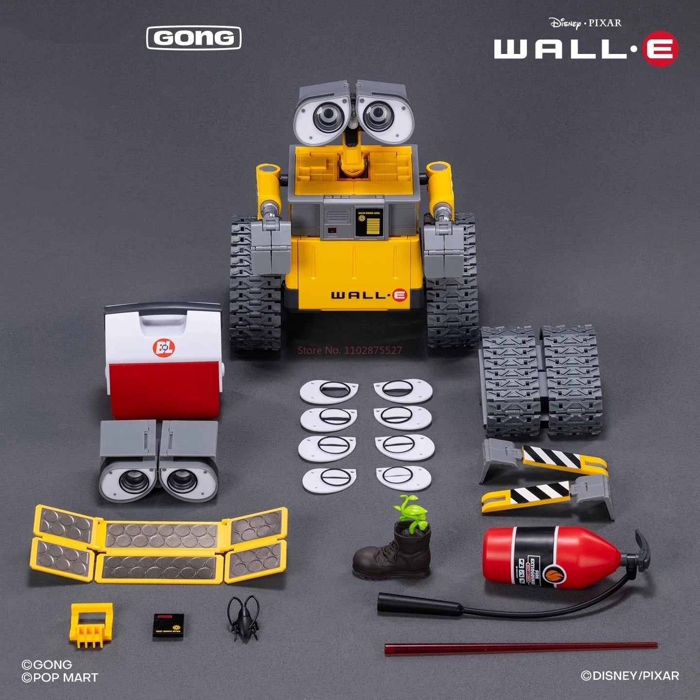 Gong Wall·E  Assembly Model Anime Peripheral Genuien 15cm Pvc Action Figurine Collection Model Birthday Toys Gifts